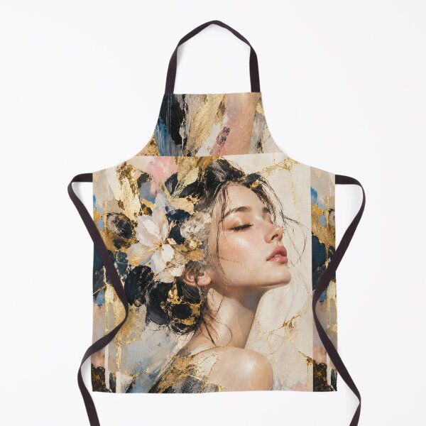 Item preview, Japanese Kintsugi Female Portrait with Flowers designed and sold by KINTSUGI-LUMI.