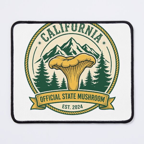Item preview, California State Mushroom Seal — Golden Chanterelle Est. 2024 designed and sold by thestevebro.