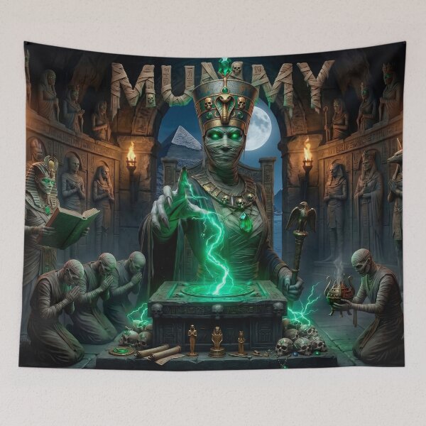 Item preview, Ancient Mummy Queen Magic Ritual - Egyptian Fantasy Art designed and sold by VALKYRAART53.