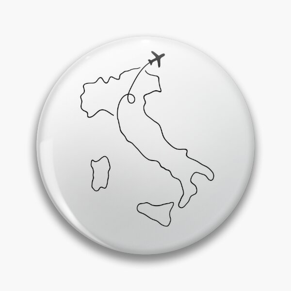 Item preview, Italy Travel Map Line Art – Minimal Airplane Country Outline designed and sold by Aina Giménez.