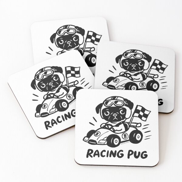 Item preview, Racing Pug designed and sold by PickledjoArt.