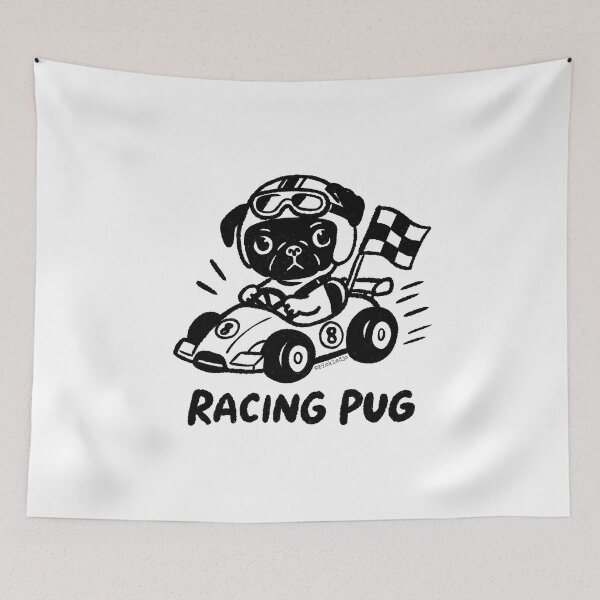 Item preview, Racing Pug designed and sold by PickledjoArt.