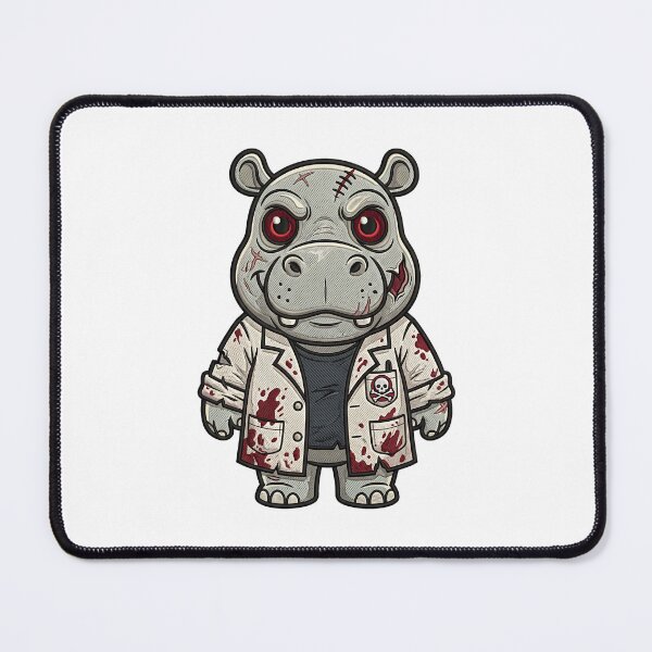 Item preview, Cute Halloween Hippo Zombie Doctor Monster Spooky Humor designed and sold by ArtDesignTp.