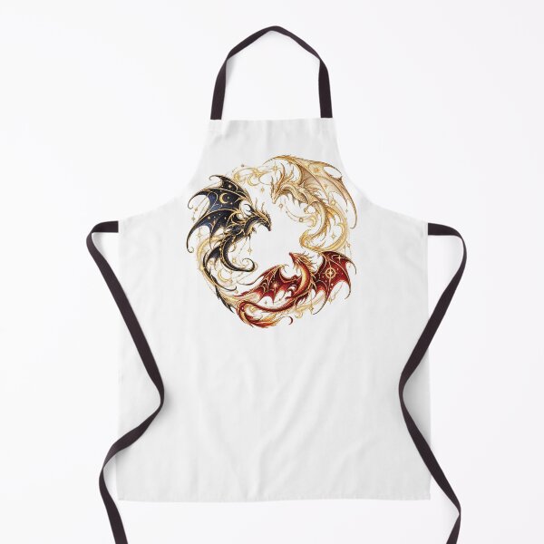 Item preview, Celestial Dragons Circle Sun Moon Stars Fantasy Art designed and sold by CatiaStudioArt.