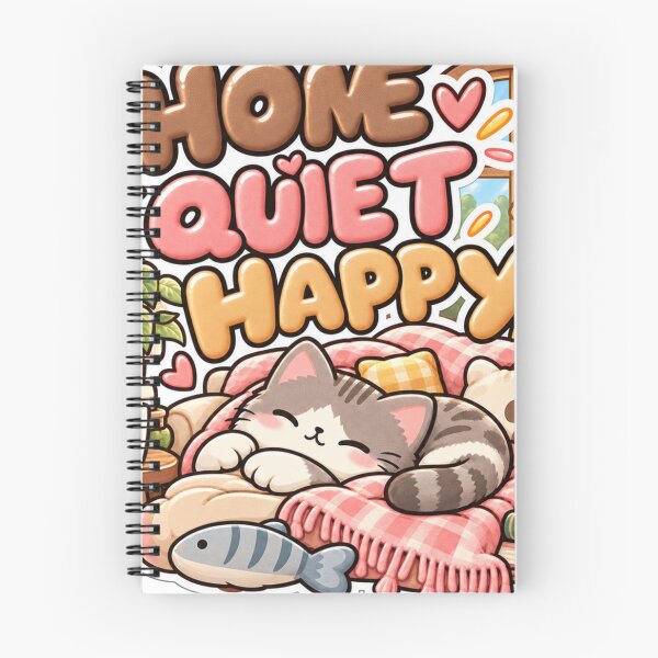 Item preview, Home Quiet Happy – Cozy Cat Introvert Homebody Design designed and sold by Phalong.