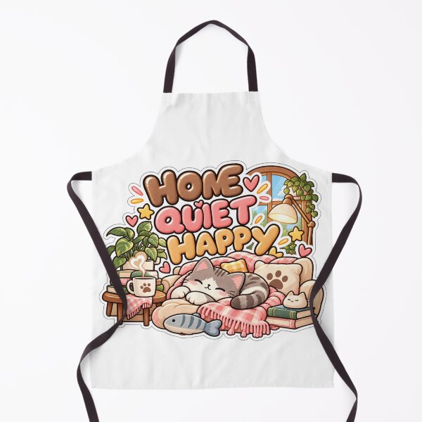 Item preview, Home Quiet Happy – Cozy Cat Introvert Homebody Design designed and sold by Phalong.