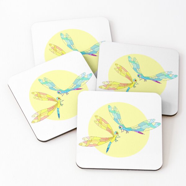 Item preview, Two Dragonflies Dancing Beautiful Cottagecore Illustration designed and sold by OrPolly.