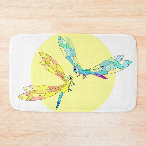 Item preview, Two Dragonflies Dancing Beautiful Cottagecore Illustration designed and sold by OrPolly.