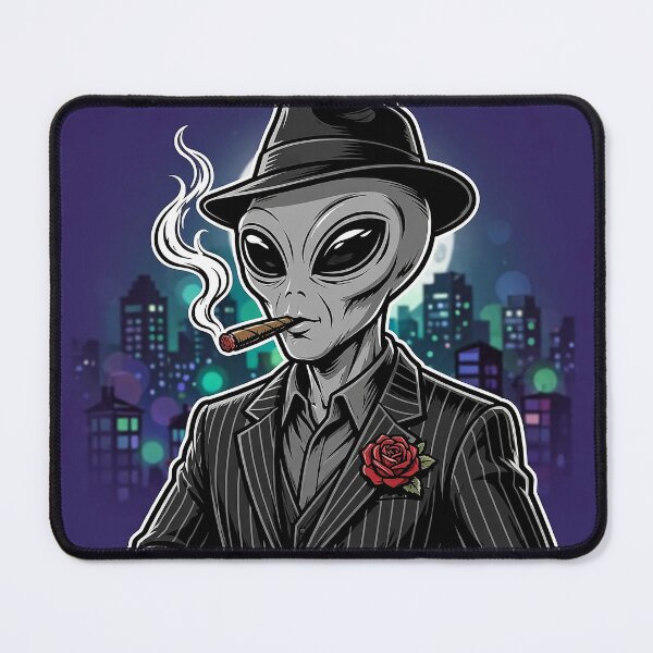 Item preview, Alien Mobster Cigar Rose Art designed and sold by Gangster-Design.