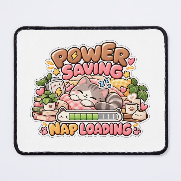 Item preview, Power Saving Nap Loading – Cute Sleepy Cat Introvert Design designed and sold by Phalong.