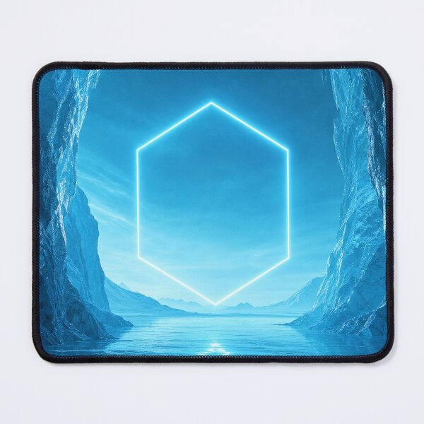 Item preview, Glowing Hexagon Portal Inside Ice Cave designed and sold by monkeybusiness.pt.