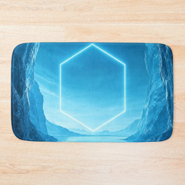 Item preview, Glowing Hexagon Portal Inside Ice Cave designed and sold by monkeybusiness.pt.
