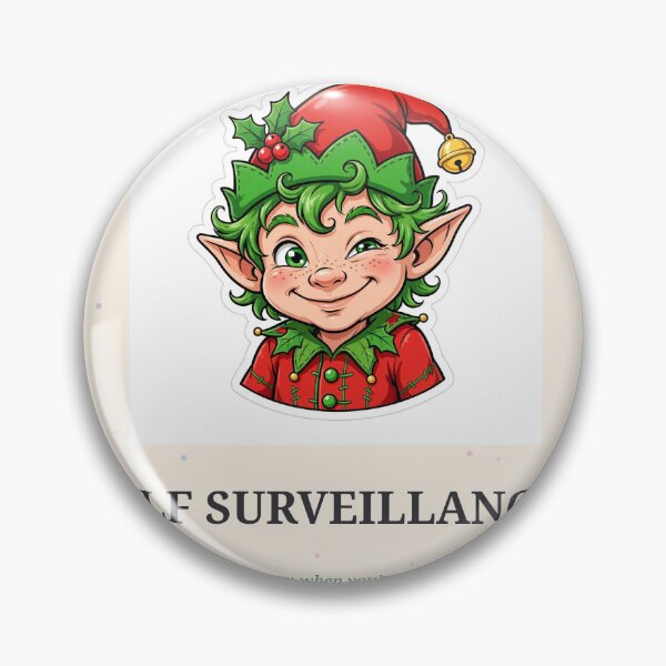 Item preview, Elf Surveillance Funny Colorful Christmas Sticker designed and sold by MojoHill.