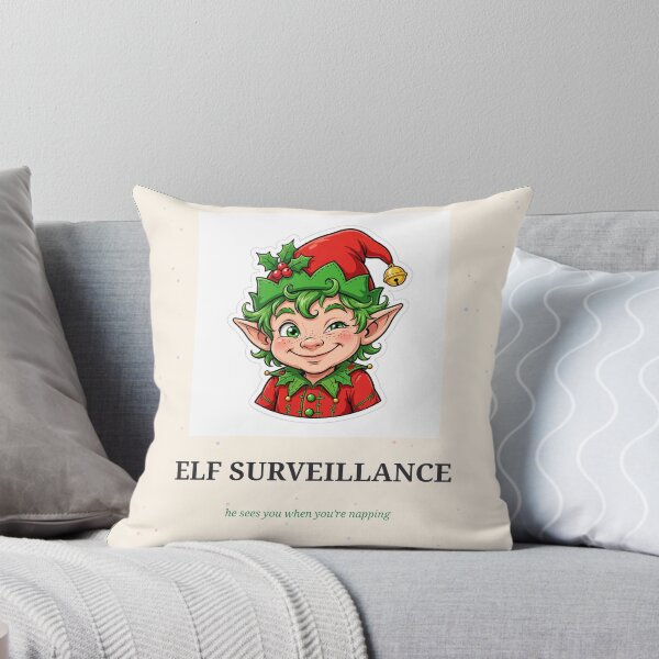 Item preview, Elf Surveillance Funny Colorful Christmas Sticker designed and sold by MojoHill.