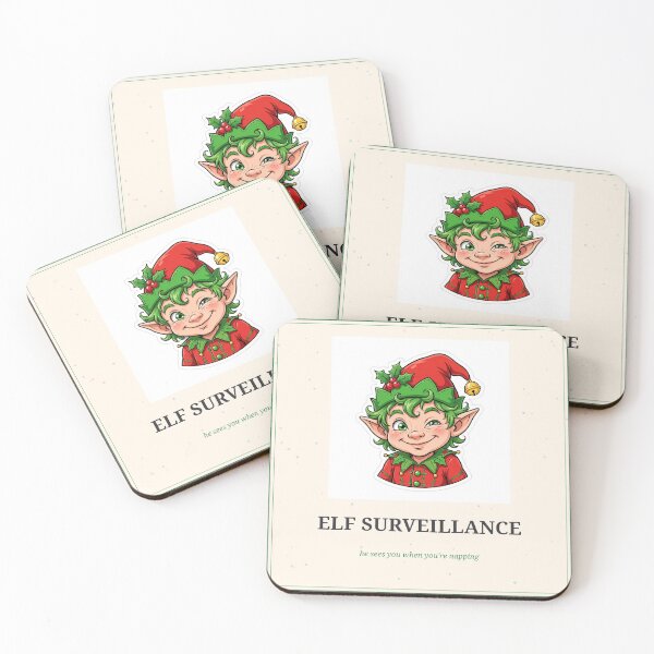 Item preview, Elf Surveillance Funny Colorful Christmas Sticker designed and sold by MojoHill.