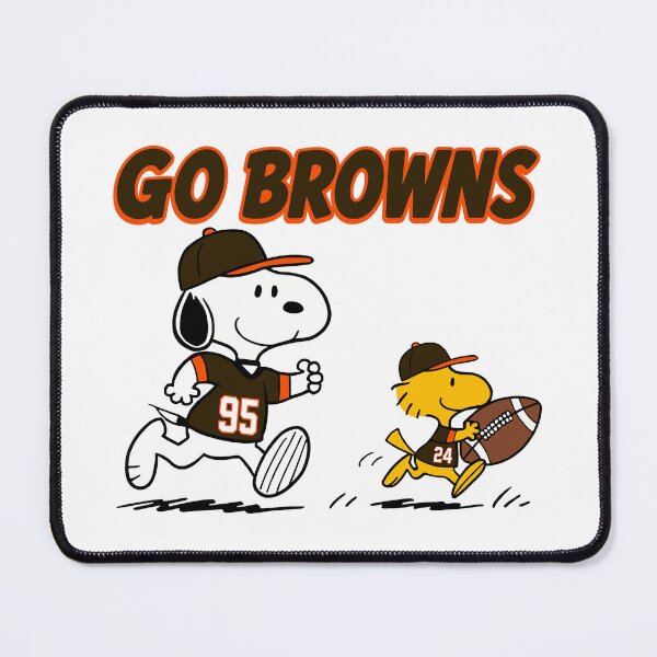 Item preview, Snoopy & Woodstock Cleveland Browns Football Retro F659 designed and sold by GLUVY-THEME.