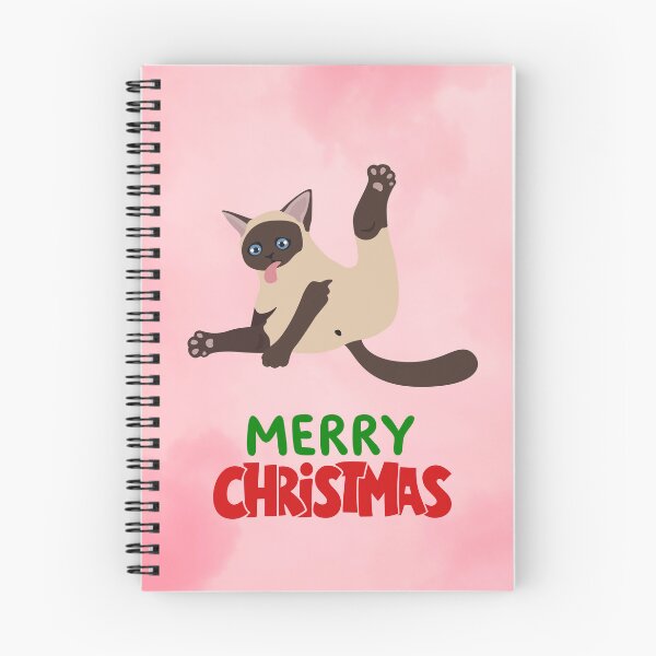 Item preview, Cute Siamese Cat Merry Christmas Holiday Art designed and sold by stormk10.