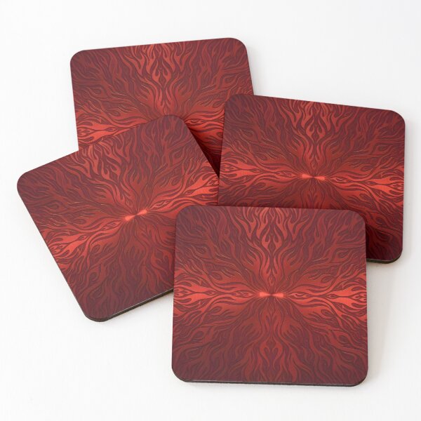 Item preview, Fiery Red Flames Abstract Embossed Metallic Flame Pattern designed and sold by Sybille-Yates.