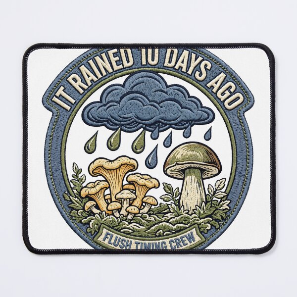 Item preview, It Rained 10 Days Ago — Flush Timing Crew Badge designed and sold by thestevebro.