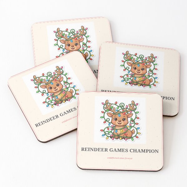 Item preview, Reindeer Games Champion Funny Colorful Christmas Sticker designed and sold by MojoHill.