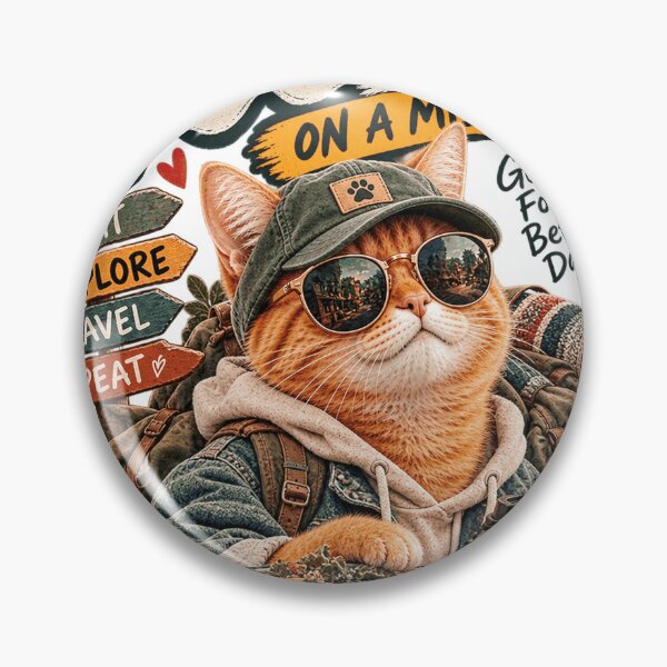 Item preview, Foodie Cat On A Mission  Funny Food Lover Cat  Cute Foodie Cat Design designed and sold by TeeVibeHaus.