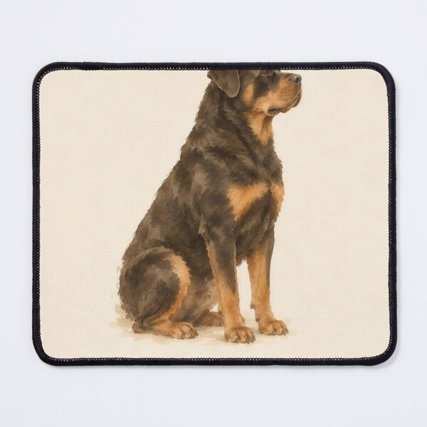 Item preview, Rottweiler Watercolor Portrait | Minimalist Dog Breed Wall Art | Pet Lover Gift designed and sold by FixationStudio.