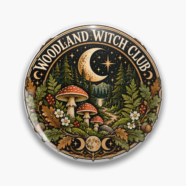 Item preview, Vintage Woodland Witch Club designed and sold by MysticCanvasAi.