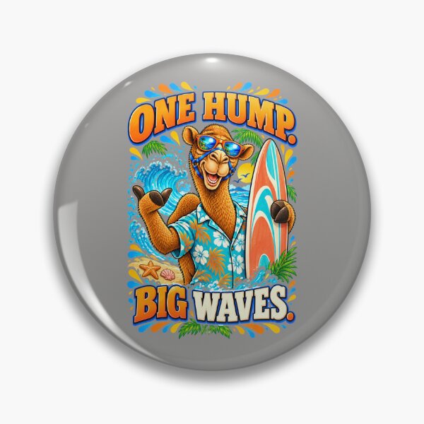 Item preview, One Hump. Big Waves – Funny Lifestyle and Pets T-Shirt – Funny Camel T-Shirt Animal Graphic Camel T-Shirt designed and sold by Camel & Quirk.