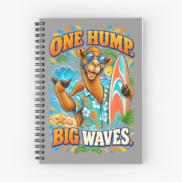 Item preview, One Hump. Big Waves – Funny Lifestyle and Pets T-Shirt – Funny Camel T-Shirt Animal Graphic Camel T-Shirt designed and sold by Camel & Quirk.