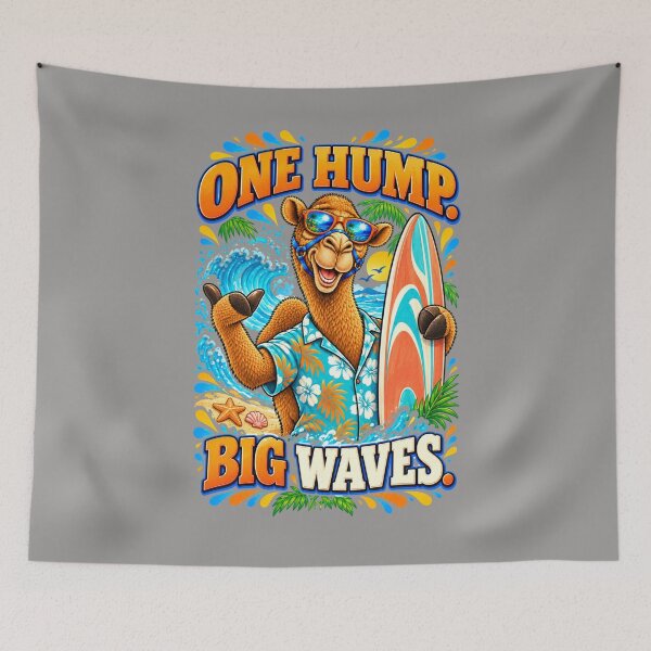 Item preview, One Hump. Big Waves – Funny Lifestyle and Pets T-Shirt – Funny Camel T-Shirt Animal Graphic Camel T-Shirt designed and sold by Camel & Quirk.