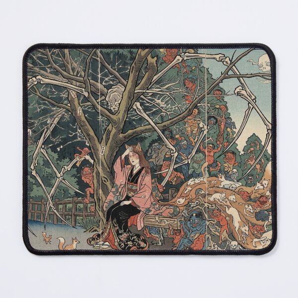 Item preview, Japanese Earth Spider Demon Ukiyo-e Yokai Art designed and sold by manbou-japan.