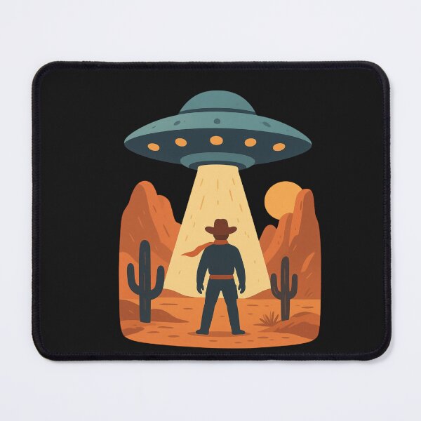 Item preview, Alien Invasion UFO and Retro Cowboy designed and sold by erozzz.
