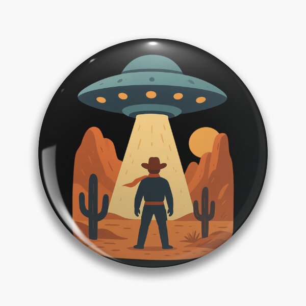 Item preview, Alien Invasion UFO and Retro Cowboy designed and sold by erozzz.