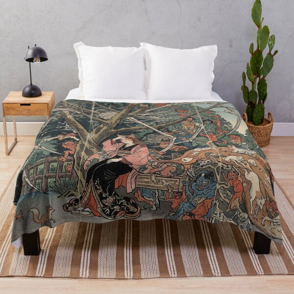 Item preview, Japanese Earth Spider Demon Ukiyo-e Yokai Art designed and sold by manbou-japan.