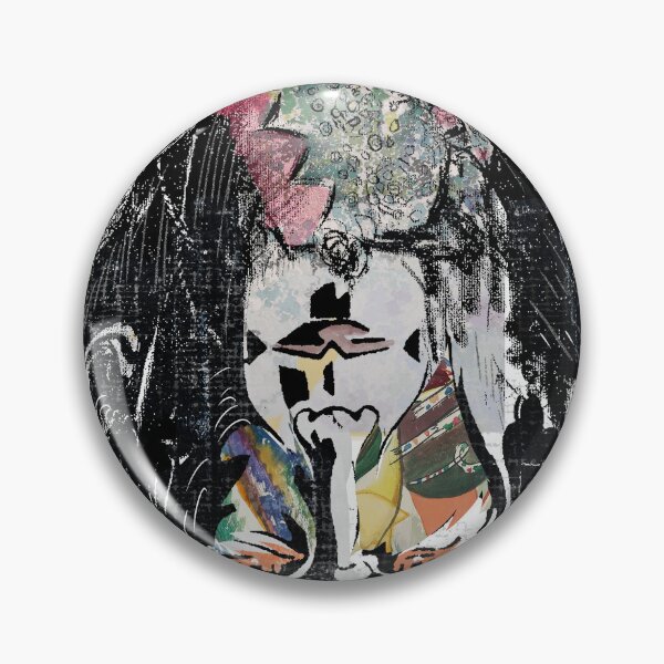 Item preview, • Samurai Soul - Colorful Collage and Ink Sketch Pattern designed and sold by adbrotherstudio.