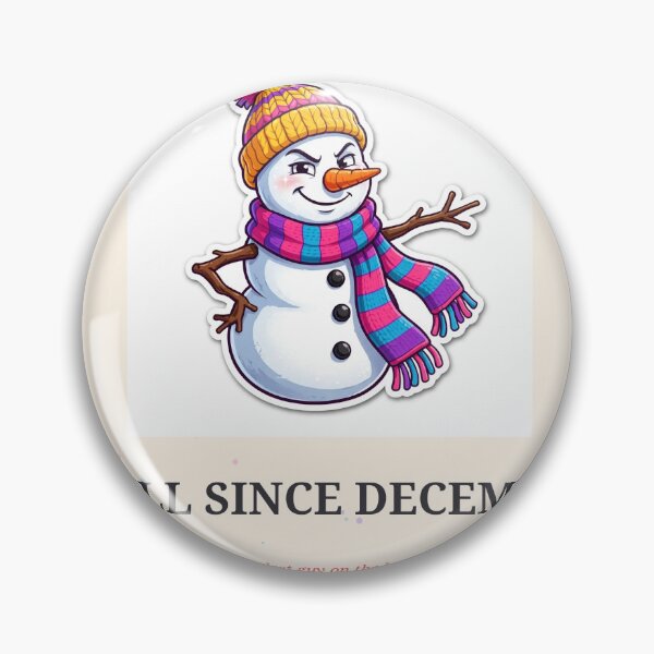 Item preview, Chill Since December Funny Snowman Christmas Sticker designed and sold by MojoHill.