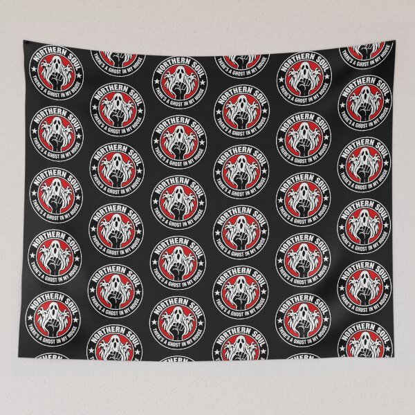 Item preview, Northern Soul Ghost Fist Retro Music Badge designed and sold by Tee-Shirt-Topia.