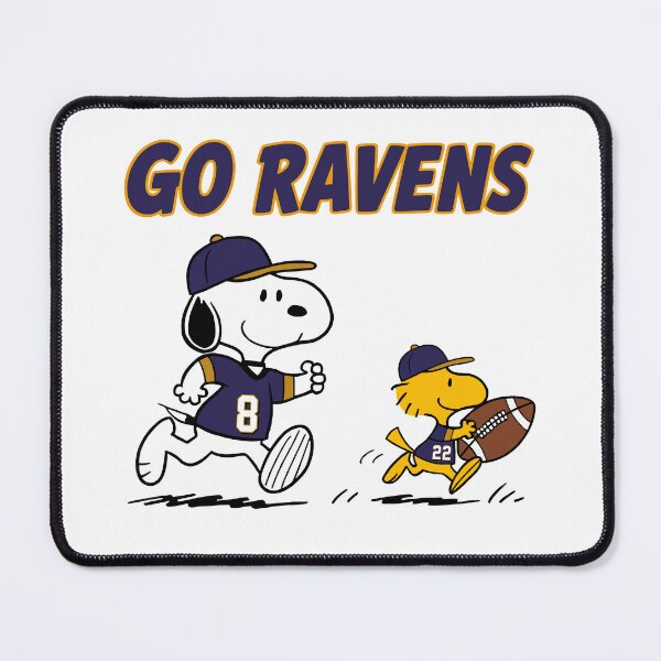 Item preview, Snoopy & Woodstock Baltimore Ravens Football Retro F661 designed and sold by GLUVY-THEME.