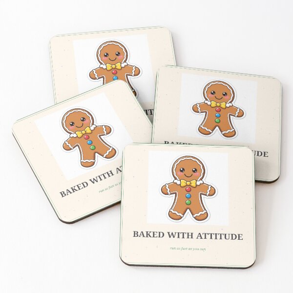 Item preview, Baked With Attitude Funny Gingerbread Christmas Sticker designed and sold by MojoHill.