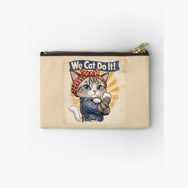 Item preview, We Cat Do It! Funny Rosie The Riveter Cute Tabby Cat Vintage Poster designed and sold by PetalsPaws.