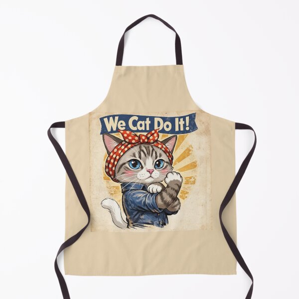 Item preview, We Cat Do It! Funny Rosie The Riveter Cute Tabby Cat Vintage Poster designed and sold by PetalsPaws.