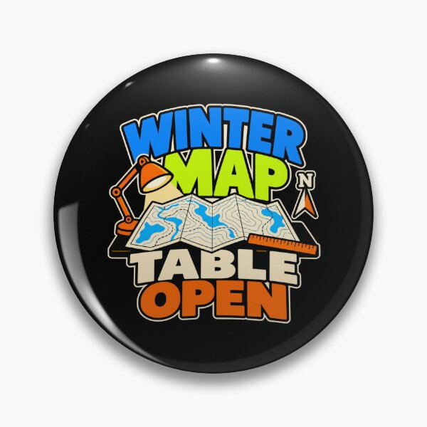 Item preview, Winter Map Table Open Cartographer GIS Humor designed and sold by DreamLayerStudio.