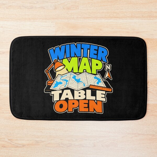 Item preview, Winter Map Table Open Cartographer GIS Humor designed and sold by DreamLayerStudio.
