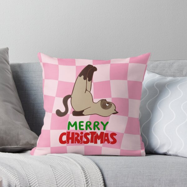 Item preview, Cute Siamese Cat Merry Christmas Holiday Art designed and sold by stormk10.
