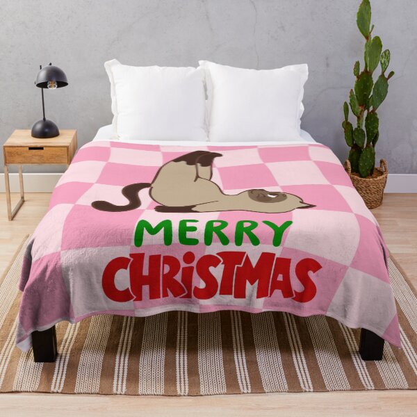 Item preview, Cute Siamese Cat Merry Christmas Holiday Art designed and sold by stormk10.