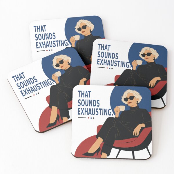 Item preview, That Sounds Exhausting | Funny Woman Quote Print | Sassy Woman Art | Mid Century Modern Art | Gift for Women designed and sold by Studio pod Burom.