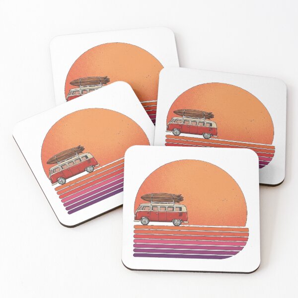 Item preview, Vintage 80s Surf Van Life Sunset  designed and sold by katiecorners.