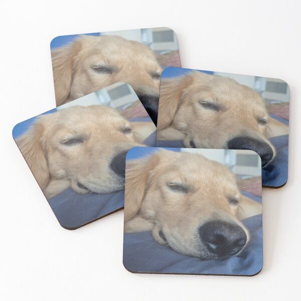 Item preview, Adorable Sleeping Golden Retriever Dog Portrait designed and sold by VelvetAsiaArt.