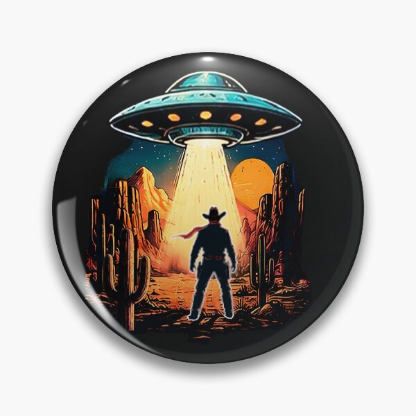 Item preview, Retro Cowboy and UFO in the Desert designed and sold by erozzz.
