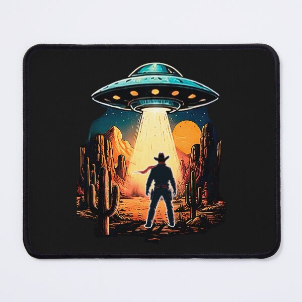 Item preview, Retro Cowboy and UFO in the Desert designed and sold by erozzz.